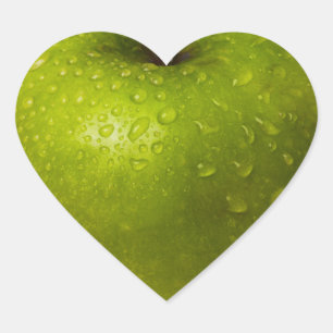 Sticker Cœur Pomme verte