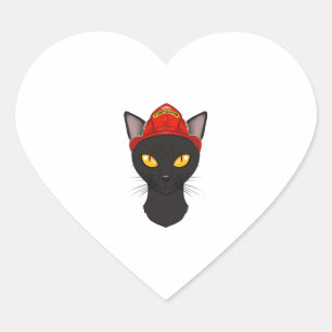 Sticker Cœur Pompier Bombay Chat I Amoureux des chats I Chat Po