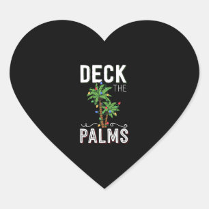 Sticker Cœur Pont The Palms Tropical Hawaii Christmas Palm