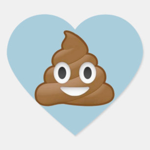 Sticker Cœur Poop émoji
