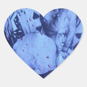 Sticker Cœur Pop Musicians Blue Purple Art Imprimer