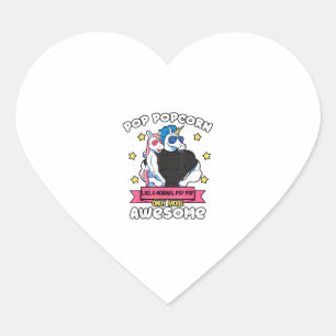 Sticker Cœur Pop Popcorn 1 Enfant Fête des Pères Pop Pop Licorn