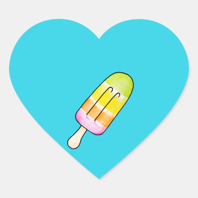 Sticker Cœur Popsicle (Devant)