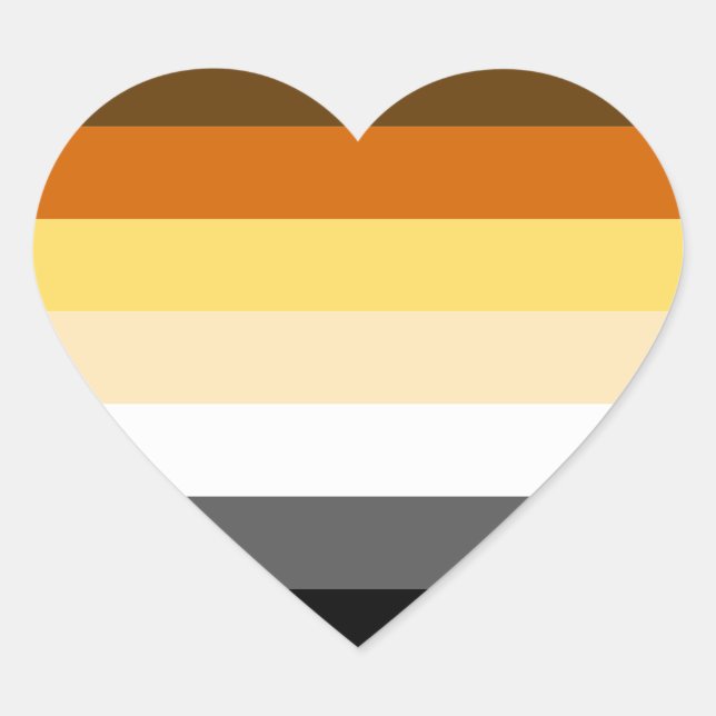 STICKER CŒUR PORTER DES STRIPES DE FIERTÉ (Devant)