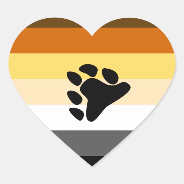 STICKER CŒUR PORTEZ FIDE STRIPEE PAW HORIZONTAL (Devant)