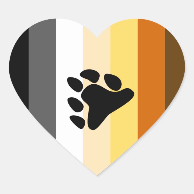 STICKER CŒUR PORTEZ FIDE STRIPEE PAW VERTICAL (Devant)