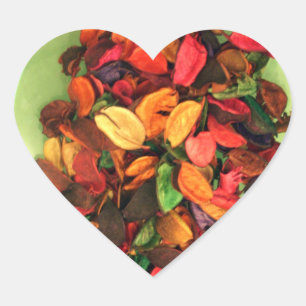 Sticker Cœur Pot-pourri Coloré : Un Affichage Parfumé