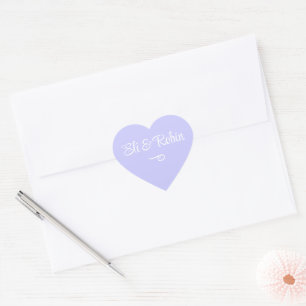 Sticker Cœur Pourpre Pervenche Personnalisé