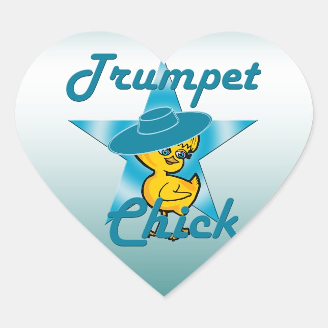 Sticker Cœur Poussette de trompette #7 (Devant)