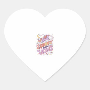Sticker Cœur Poussière d'étoile de licorne dans mes veines conc