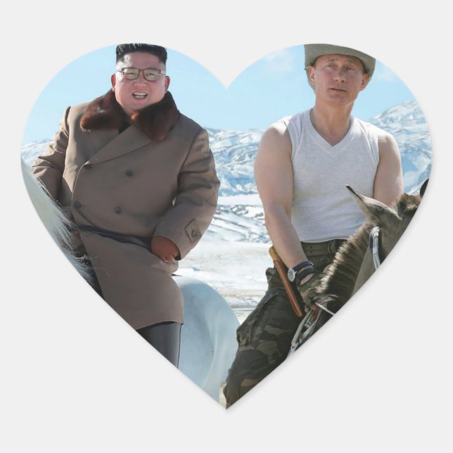 Sticker Cœur Poutine et Cher leader BFF (Devant)