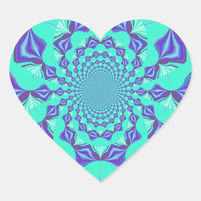 Sticker Cœur Précieux bleu (Devant)