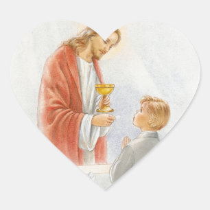 Sticker Cœur Premier garçon de confirmation de communion