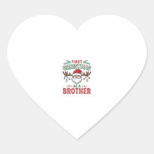 Sticker Cœur Premier Noël en tant que frère Santa Gnome