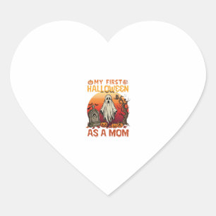 Sticker Cœur Première Momie Halloween Fantôme Pierre Tombale Ci