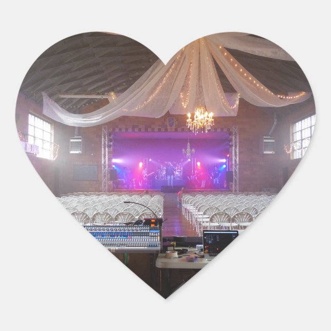 Sticker Cœur Prêt pour un concert (Devant)