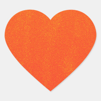 Sticker Cœur Pretty Orange Sparkly Mess