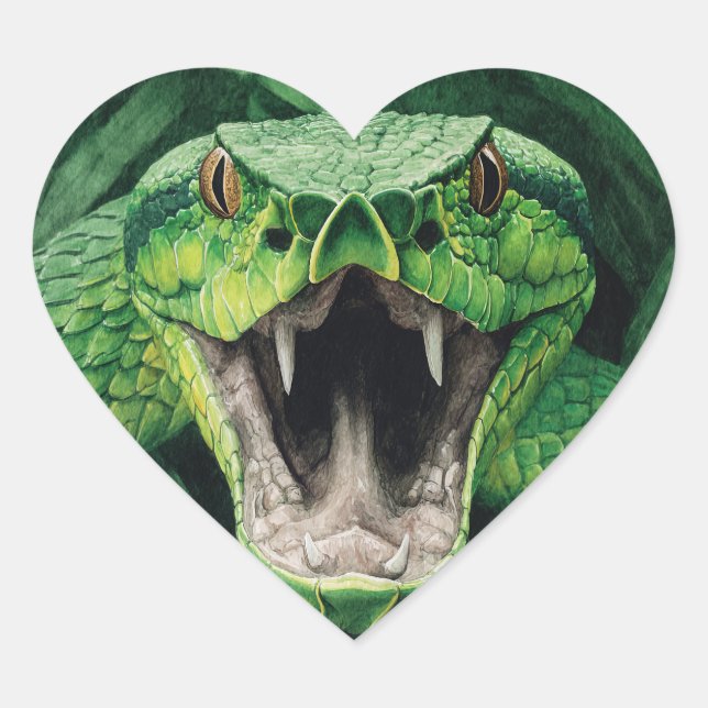 Sticker Cœur Primal Power 008 – Serpent (Devant)