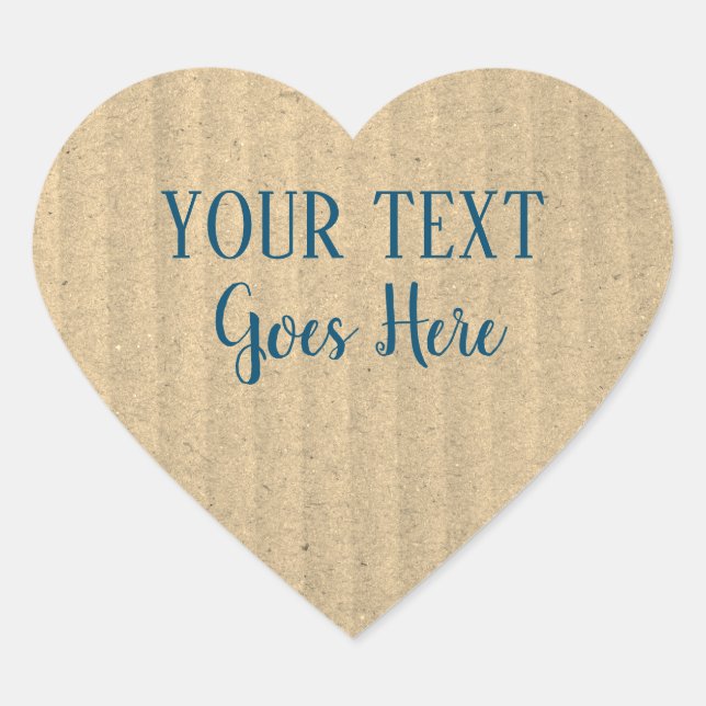 Sticker Cœur Produit artisanal Papier artisanal simple rustique (Devant)