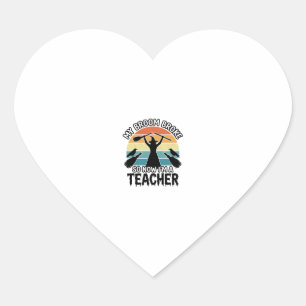 Sticker Cœur Prof de sorcellerie drôle Balai cassé Design Hallo