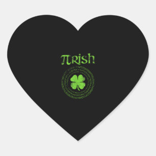 Sticker Cœur Professeur de mathématiques irlandais Shamrock Vin