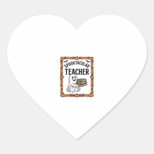 Sticker Cœur Professeur Halloween Fantastique Livres de Fantôme