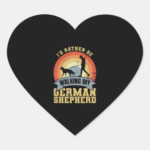 Sticker Cœur Propriétaire de berger allemand vintage disant