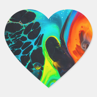 Sticker Cœur Psychedelic