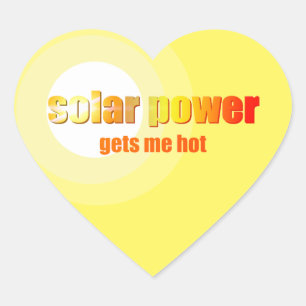 Sticker Cœur Puissance solaire chaude !