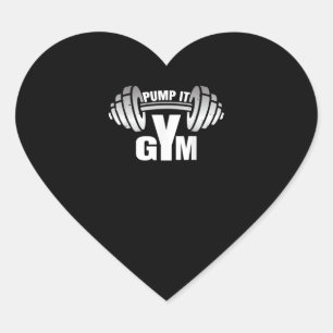 Sticker Cœur Pump It Ness Gym Sport Motivation Men Women Kid