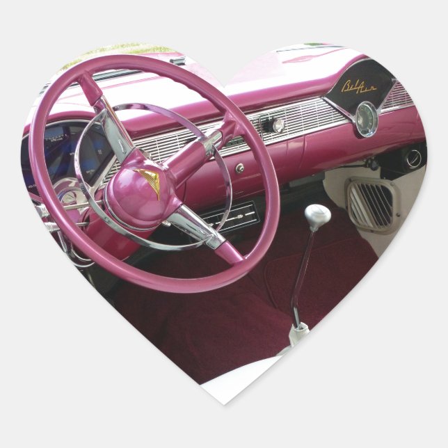 Sticker Cœur Purple Chevy Bel Air (Devant)
