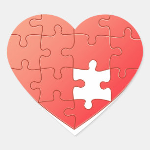 Sticker Cœur Puzzle Heart