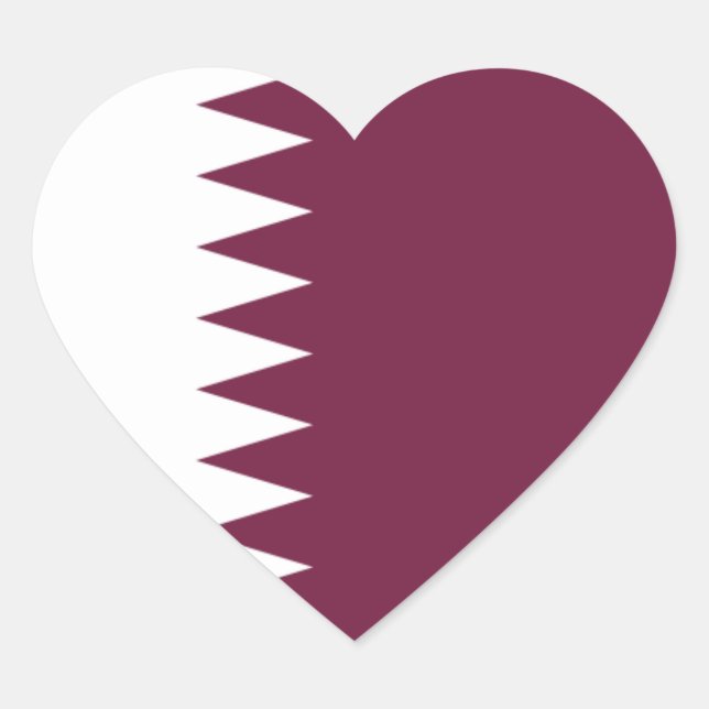 Sticker Cœur qatar (Devant)