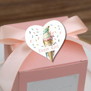 Sticker Cœur Quel est le scoop C'est une fille