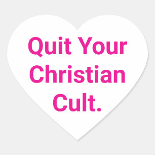 Sticker Cœur Quittez Votre Culte Chrétien Hankamer Artjunkhaus