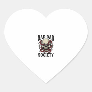 Sticker Cœur Rad Dad Society Vintage Skull Snake Conception de