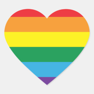 Sticker Cœur Rainbow