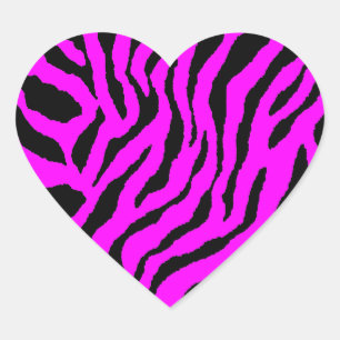 Sticker Cœur Rayures de tigre du tigre 80s de Corey