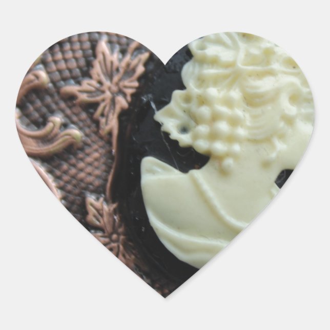 Sticker Cœur Recyclé Cameo (Devant)