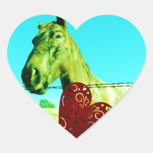 Sticker Cœur Red Heart and Horse