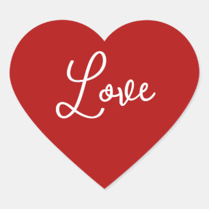 Sticker Cœur Red Heart ''LOVE'' pour Valentine's