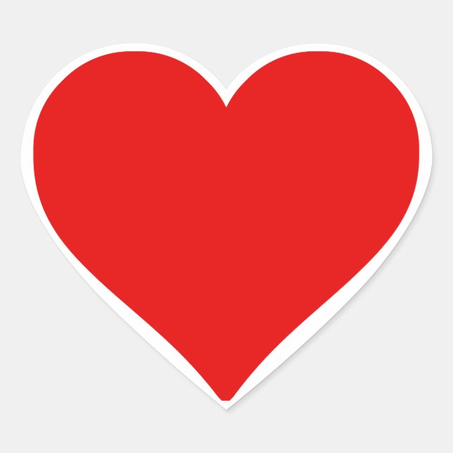 Sticker Cœur Red Heart Shape Love Classic Simple Minimalisme (Devant)