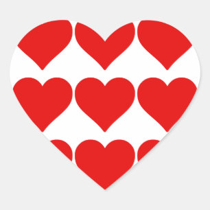 Sticker Cœur Red Heart Shape Love Classic Simple Minimalisme