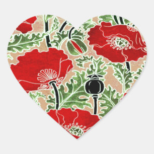 Sticker Cœur Red Poppy