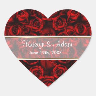 Sticker Cœur Red Rose Elegance - Personnaliser