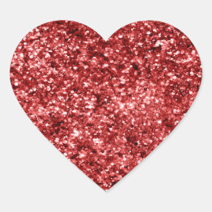 Sticker Cœur Red Sparkle Glitz
