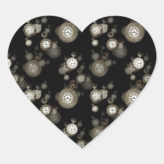 Sticker Cœur Regarder les faces imprimé - accessoire à motif st (Devant)