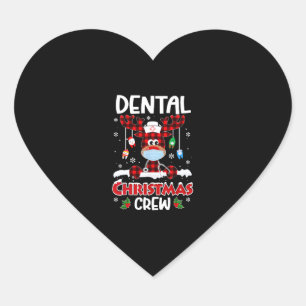 Sticker Cœur Reindeer Dental Crew et dent Noël 2020