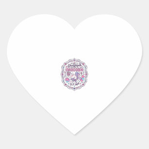 Sticker Cœur Reine d'anniversaire de licorne de Terre de licorn