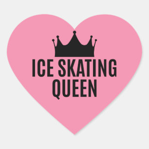 Sticker Cœur Reine de patinage sur glace - Patinage sur glace